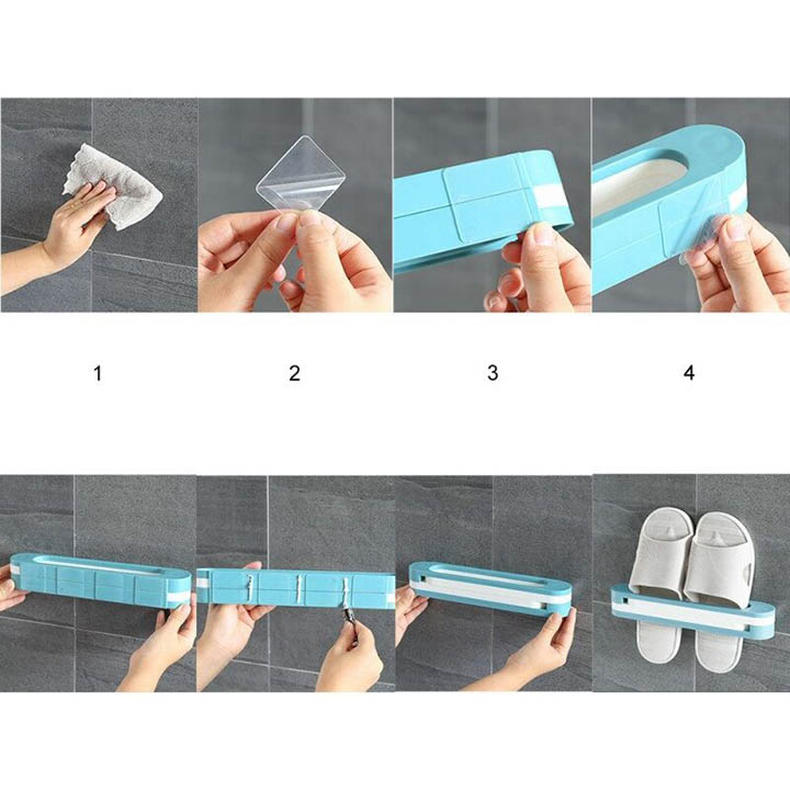 Giá Treo Khăn, Đồ Dùng, Dép Đa Năng Dính Tường