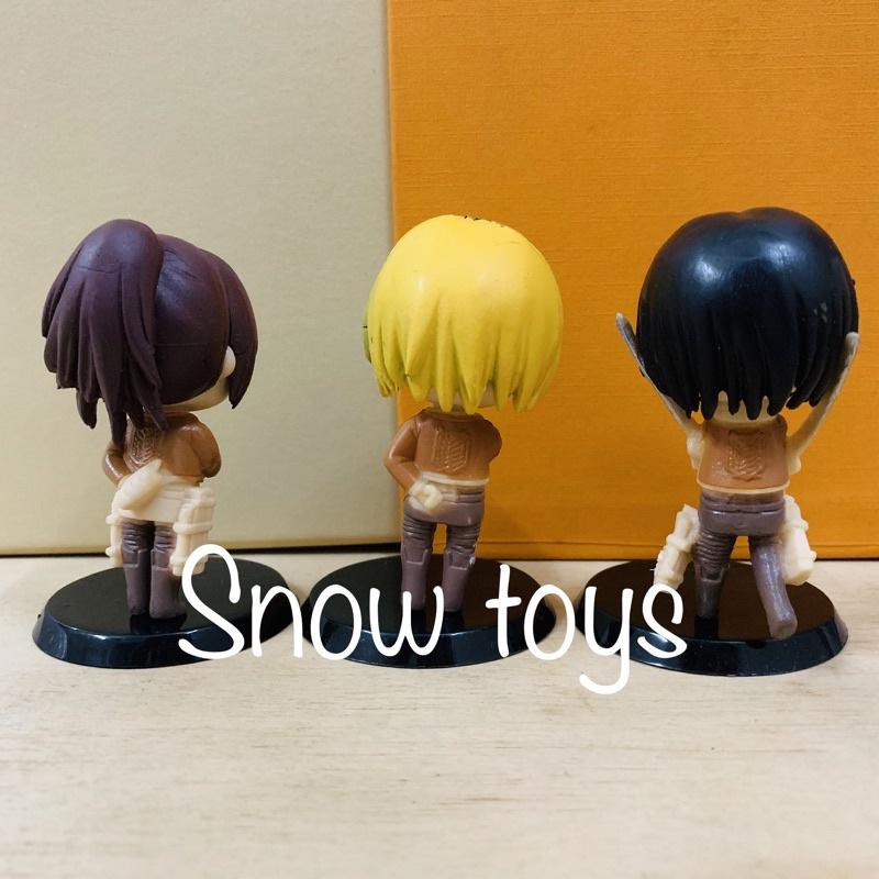 Mô hình Attack On Titan - AOT - Đại chiến Titan - 6 nhân vật Eren Mikasa Armin Hange Sasha Levi tự chọn - Cao ~8cm