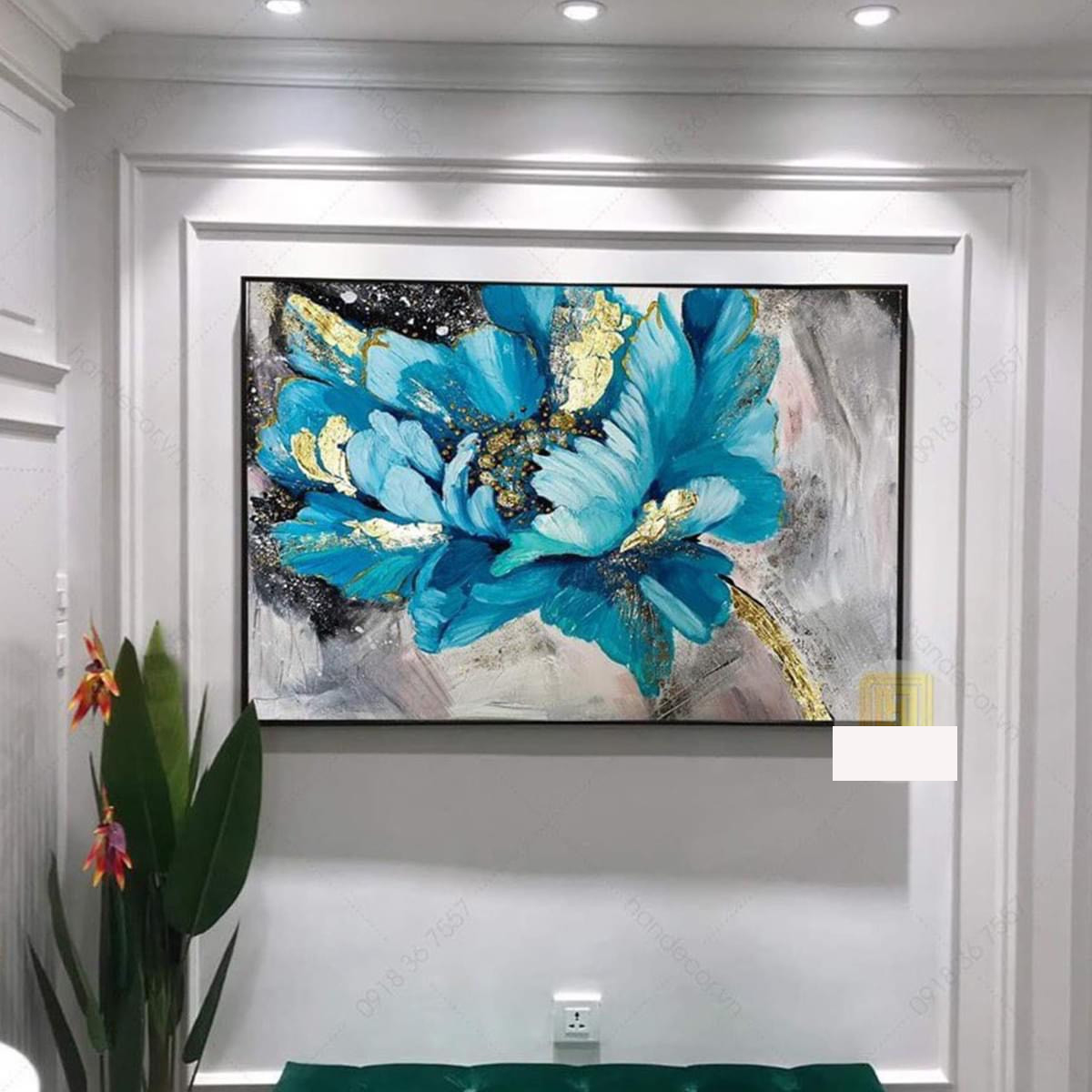 TRANH CANVAS - TRANH TREO TƯỜNG PHÒNG KHÁCH - TRANH PHÒNG NGỦ - TRANH TREO TƯỜNG HOA XANH