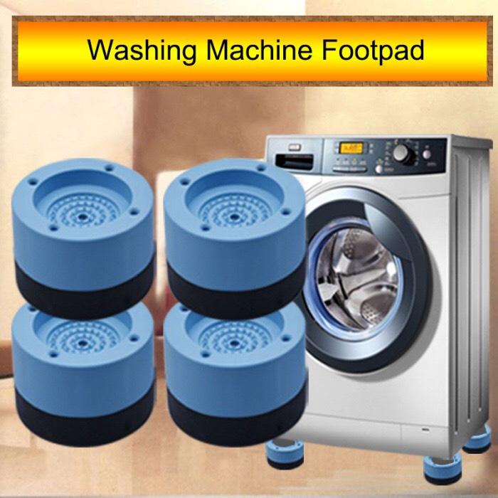 SÉT 4 CÁI ĐẾ KÊ CHÂN MÁY GIẶT CHỐNG RUNG SILICON CAO CẤP TẶNG KÈM HỘP BẢO VỆ ĐẦU CÁ...