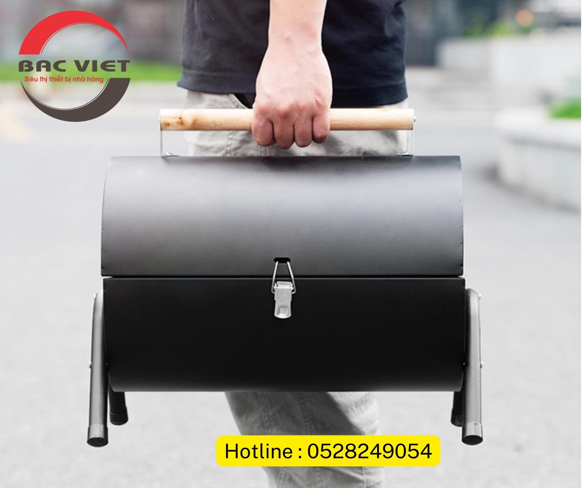 BẾP NƯỚNG THAN HOA BBQ MINI [ TẶNG VỈ NƯỚNG] NGOÀI TRỜI CẦM TAY CHO GIA ĐÌNH