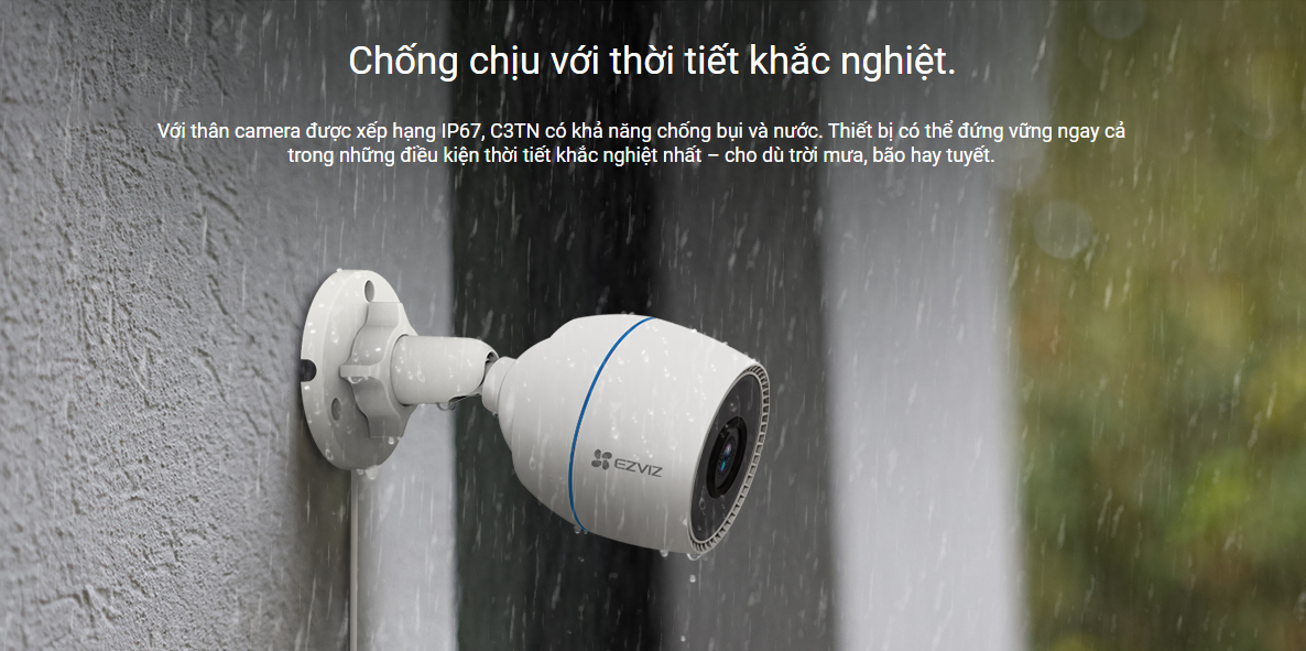 Camera IP Wifi Ngoài Trời EZVIZ C3TN 2MP 1080P (Có Màu) - Hàng chính hãng