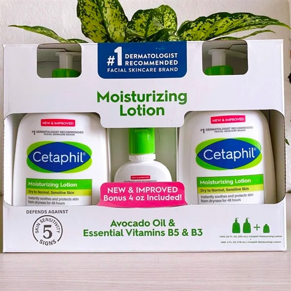 Set 3 Dưỡng Thể Cetaphil Moisturizing Lotion - Mỹ