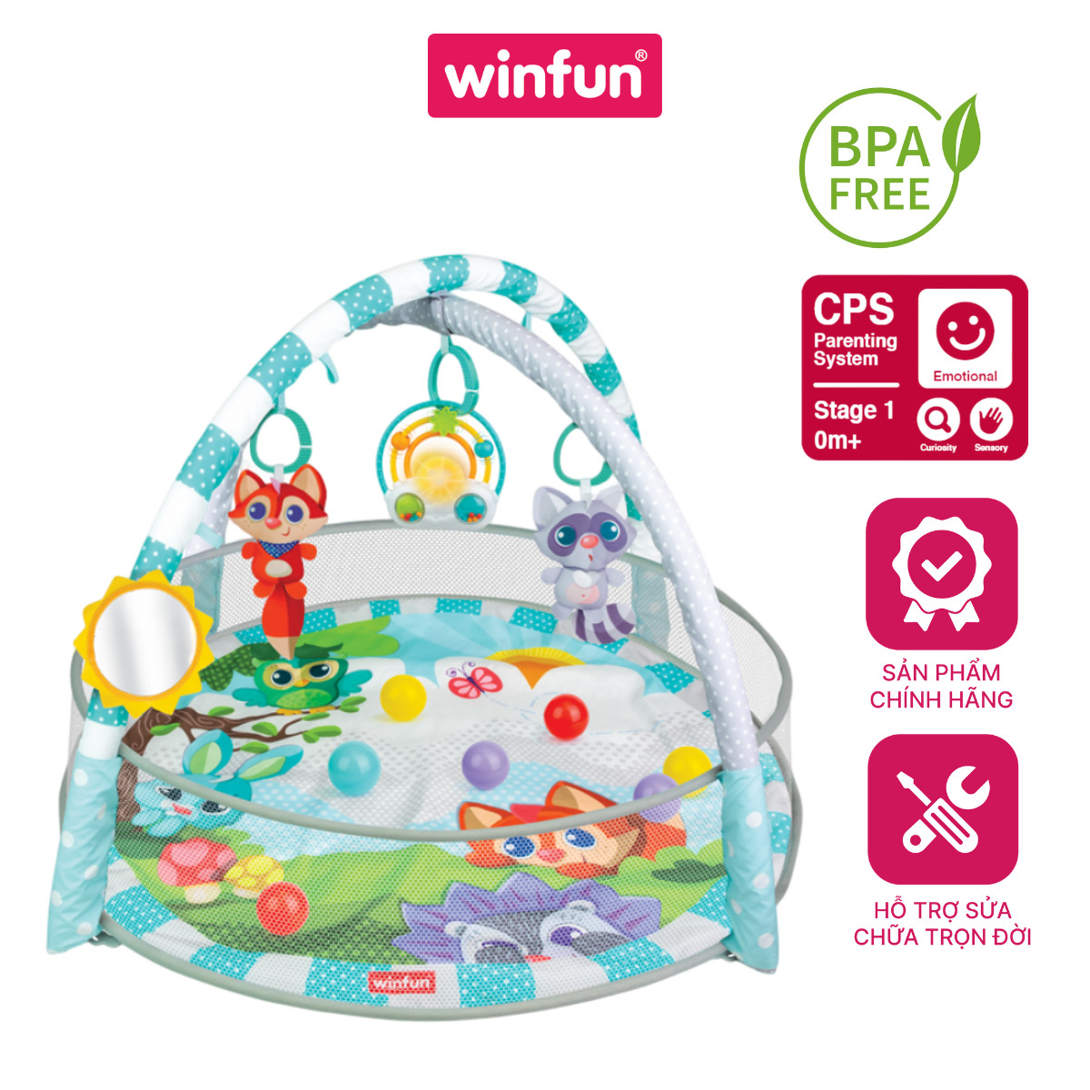 Thảm nằm chơi cho bé - Thay đổi theo từng giai đoạn phát triển của bé Winfun 710000-NL