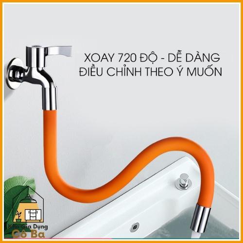 Dụng cụ nối dài vòi nước bằng silicon xoay 360 độ tiện dụng cho nhà bếp, Ống nối dài vòi nước xoay 360 độ