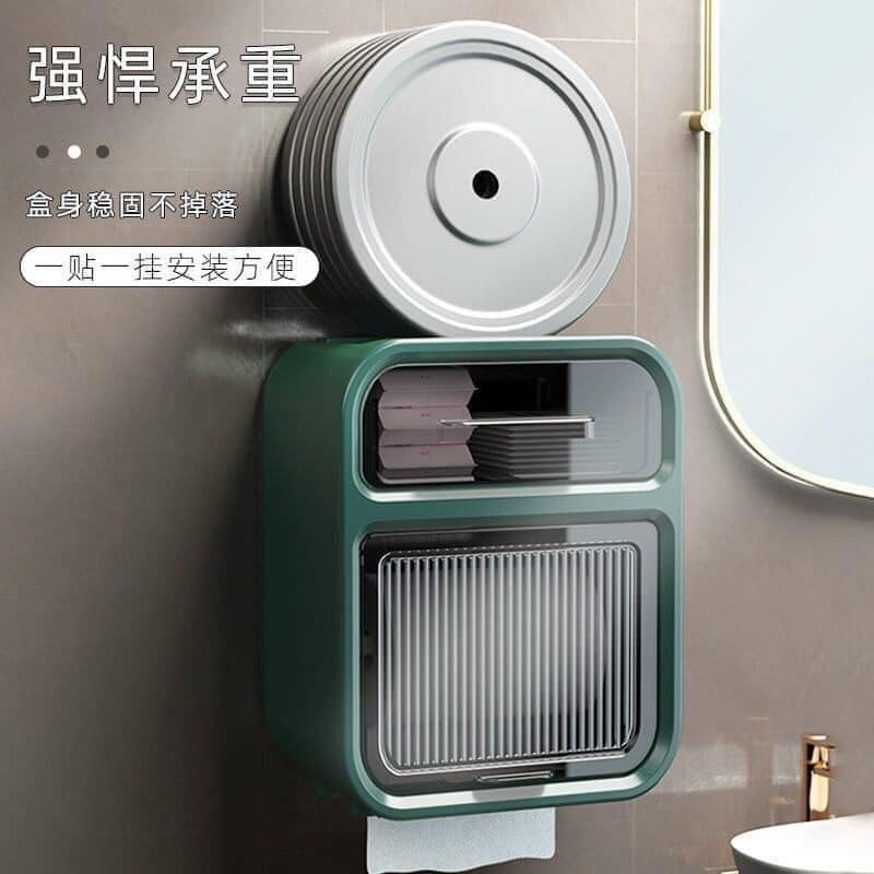 Hộp đựng giấy vệ sinh dán tường 2 tầng chống thấm