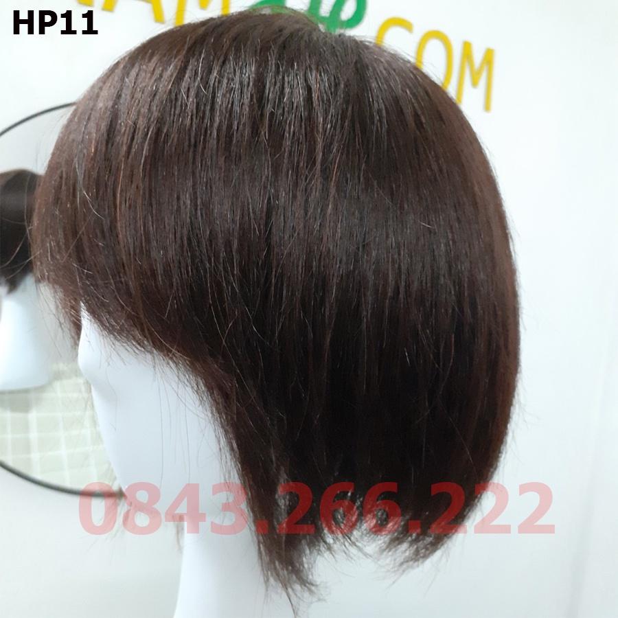 Tóc giả nữ ngắn ngang vai trẻ trung, làm từ tóc thật