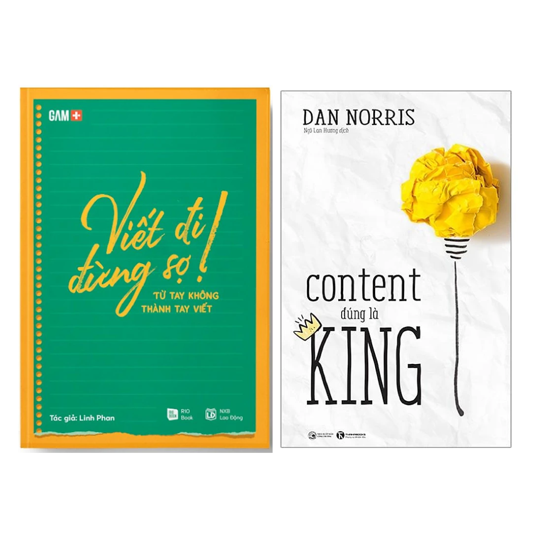 Combo 2 Cuốn: Viết Đi Đừng Sợ + Content Đúng Là King