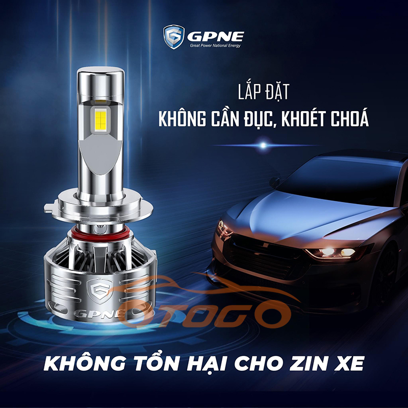 Bộ Đèn Led Tăng Sáng GPNE R6 80W Chân HB3-9005 Chính Hãng , Cho Xe Con Và Xe Tải