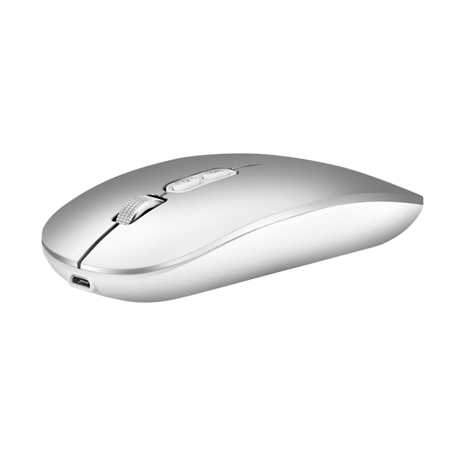 M103 2.4G+BT5.1 Chuột không dây hai chế độ Chuột văn phòng công thái học 3 bánh răng có thể điều chỉnh DPI tích hợp Pin Lithium 500mAh màu bạc