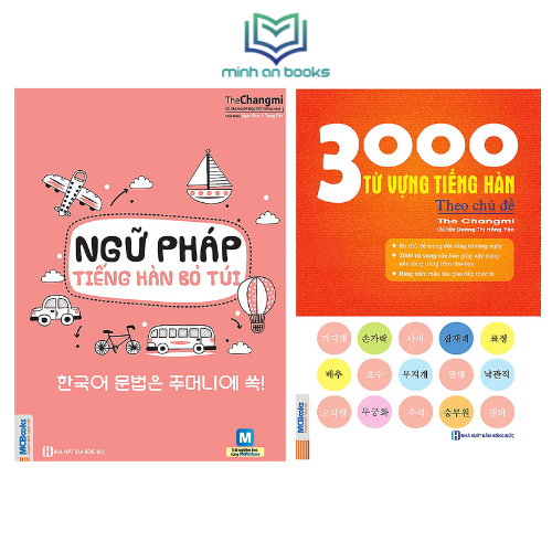 Bộ 2 Cuốn: Ngữ Pháp Tiếng Hàn Bỏ Túi - Giải Thích Chi Tiết + 3000 Từ Vựng Tiếng Hàn Theo Chủ Đề - MinhAnBooks