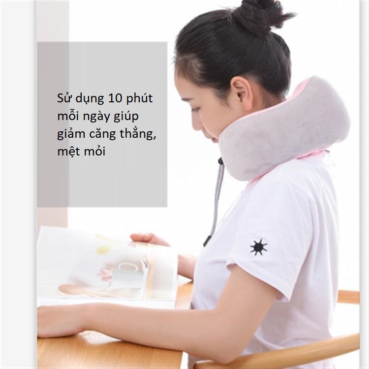 Máy mát xa chữ U đeo cổ thông minh rung êm giảm mỏi nhức vai gáy, vùng cổ cao cấp V2- Giao màu ngẫu nhiên