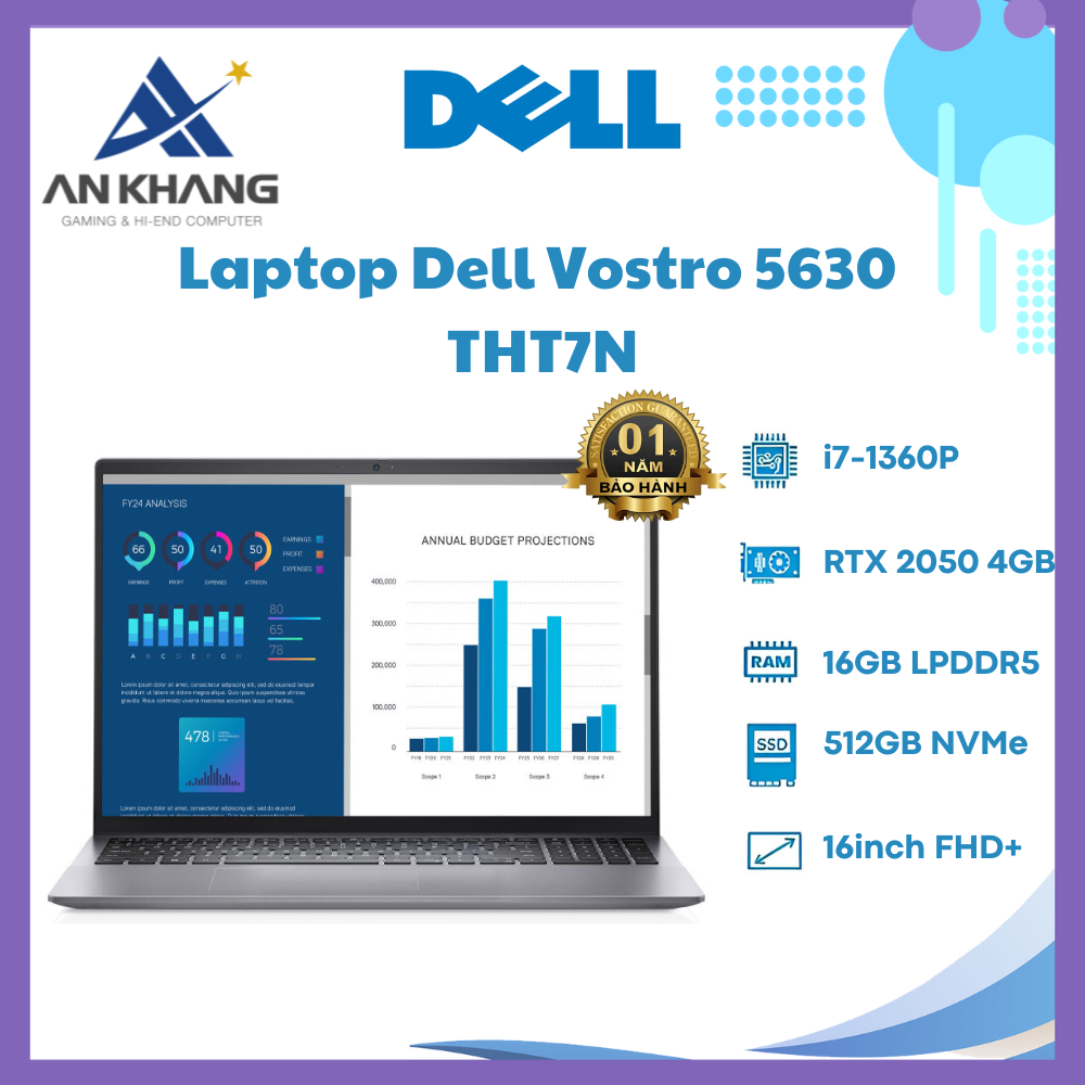 Laptop Dell Vostro 5630 THT7N - Hàng Chính Hãng - Bảo Hành 12 Tháng