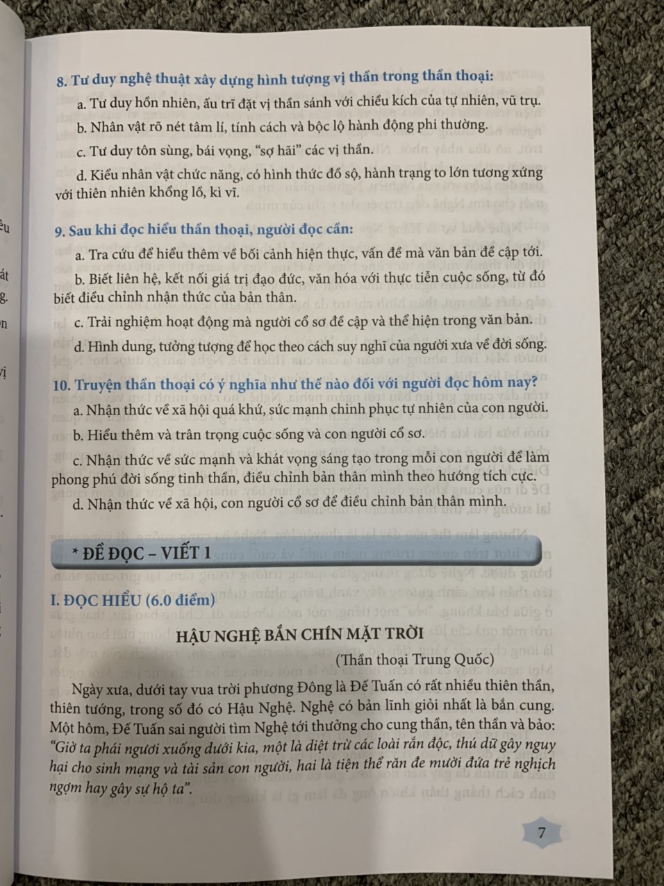 Đề ôn luyện và kiểm tra ngữ văn 10