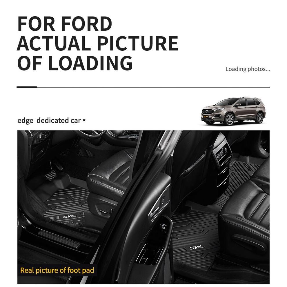 Thảm lót sàn xe ô tô Ford Escape 2018-đến nay Nhãn hiệu Macsim 3W chất liệu nhựa TPE đúc khuôn cao cấp - màu đen