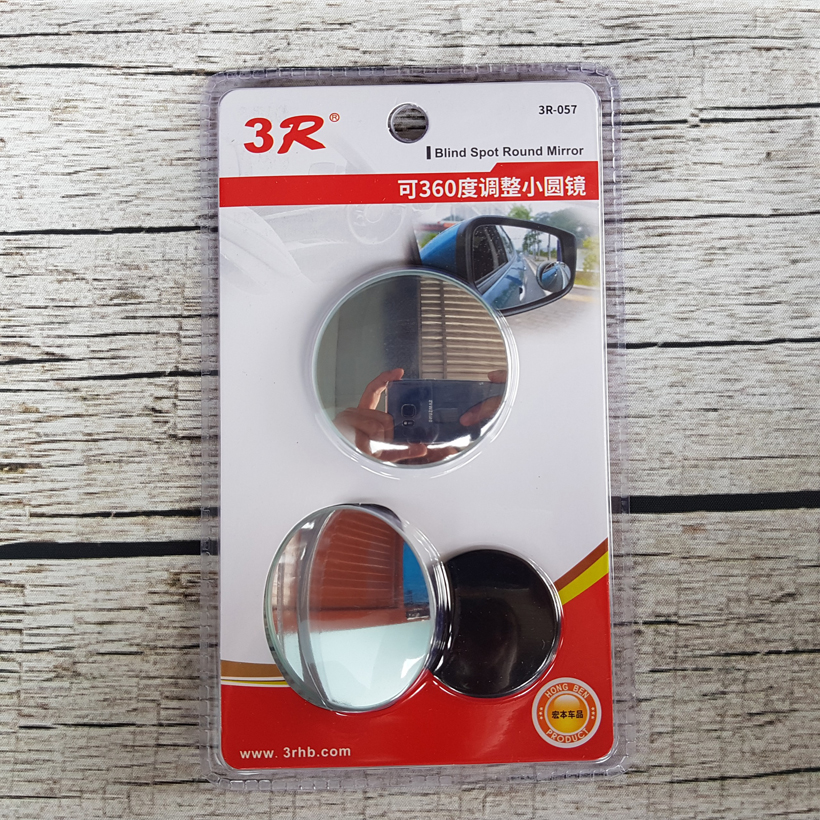 Gương chiếu hậu xoay 360 độ cầu lồi chính hãng 3R-057 gắn ô tô xe máy