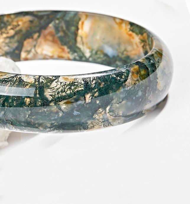 Vòng Băng Ngọc Thủy Tảo Huyết Ni 63 Ngọc Quý Gemstones
