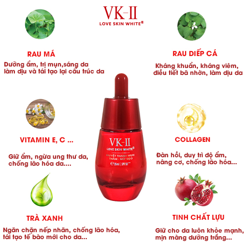 Serum Ngừa Mụn - Thâm - Mờ Sẹo - Kiểm Soát Nhờn VK II ( 15ml/35ml )