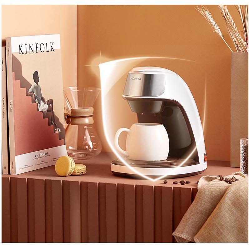 Máy Pha Cà Phê Mini Tự Động Đa Năng KONKA, Dùng Pha Trà, caphe,coffee, Dung Tích 0.3L, BH 18 tháng