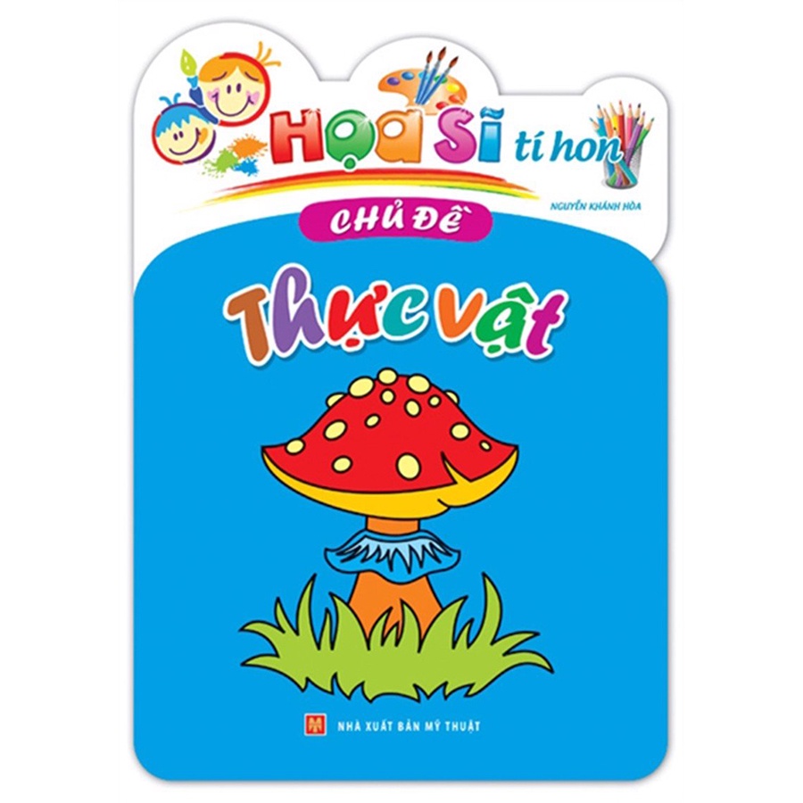 Sách- Combo 6 Cuốn Tập Tô Túi Họa Sĩ Tí Hon + Bút Sáp Dầu Hộp Giấy 18 Màu