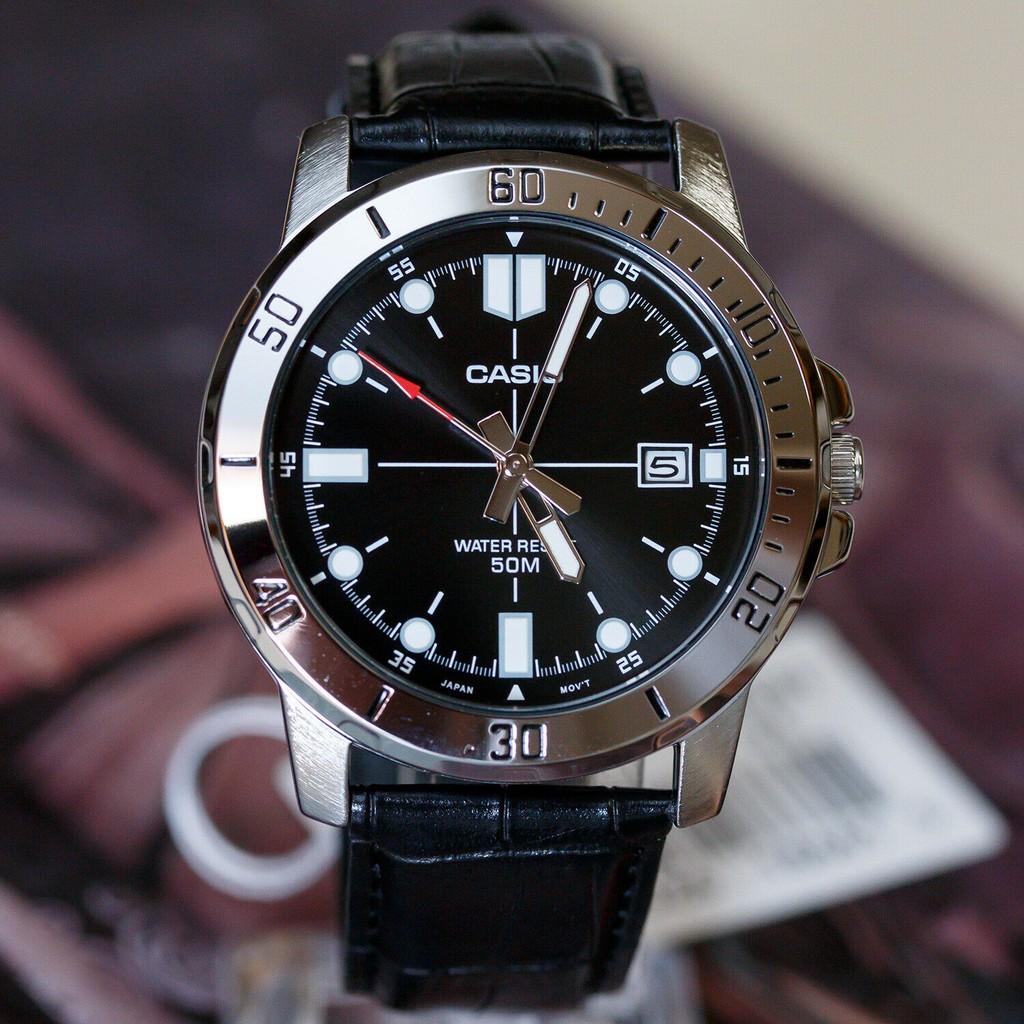 ĐỒNG HỒ NAM CASIO MTP-VD01L-1EVUDF DÂY DA