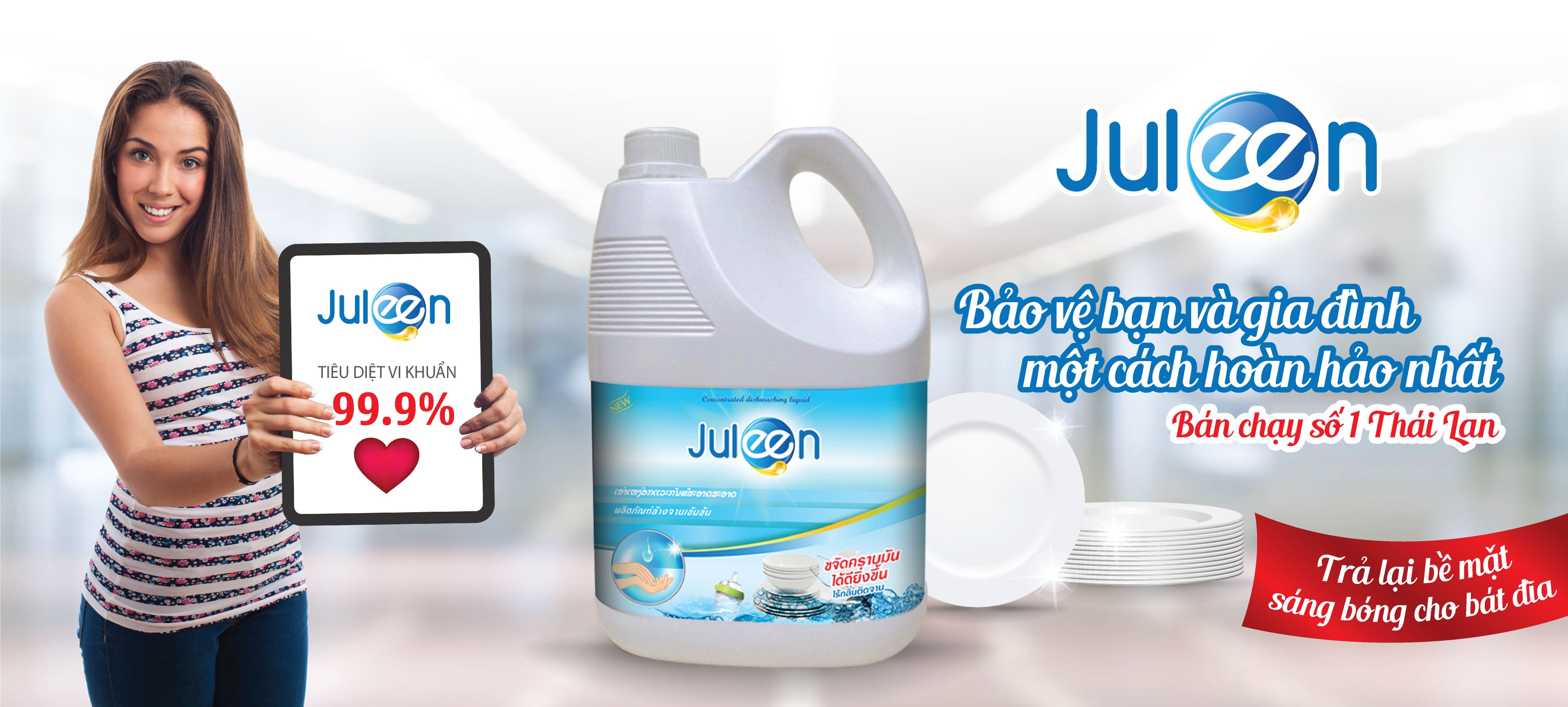 Nước rửa chén Juleen 3.5L