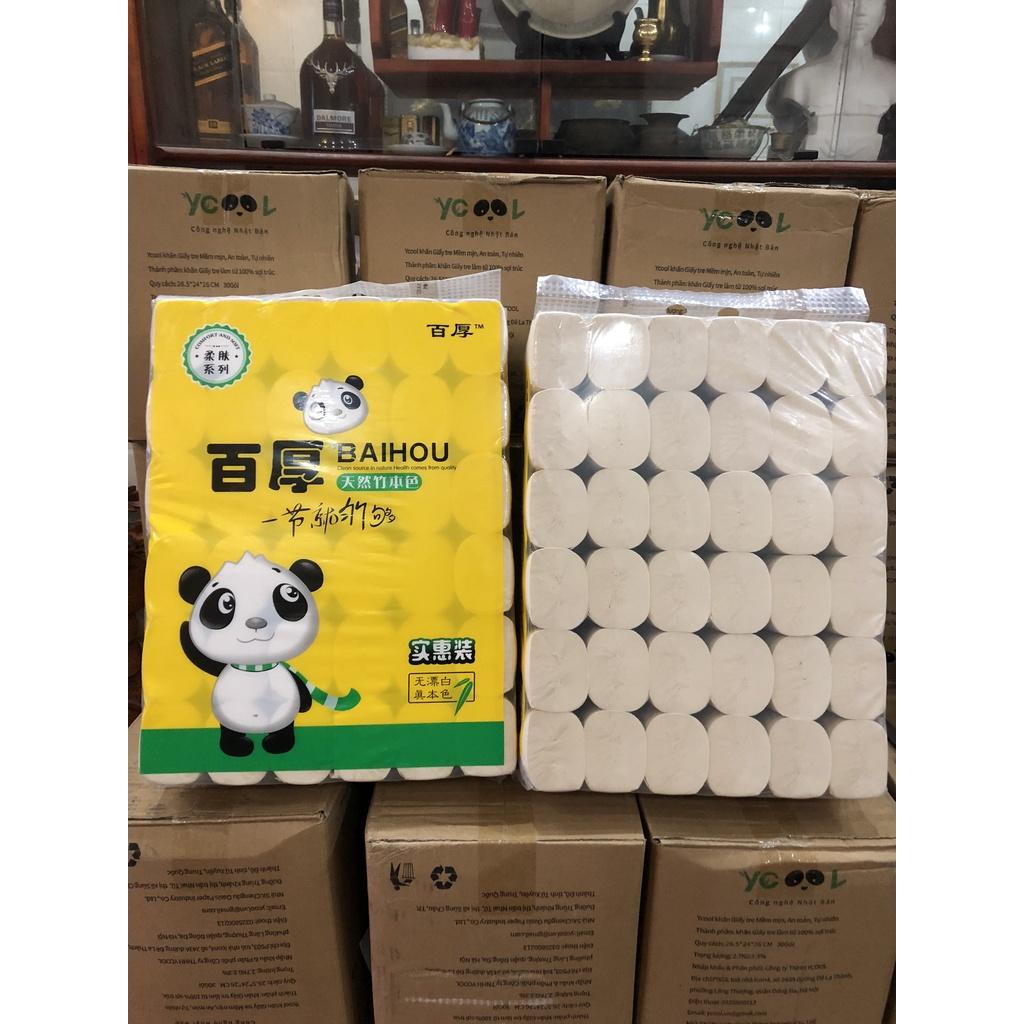GIẤY VỆ SINH GẤU TRÚC SIPIAO 40 CUỘN / BỊCH 36 CUỘN GIẤY VỆ SINH BAIHOU NỘI ĐỊA TRUNG