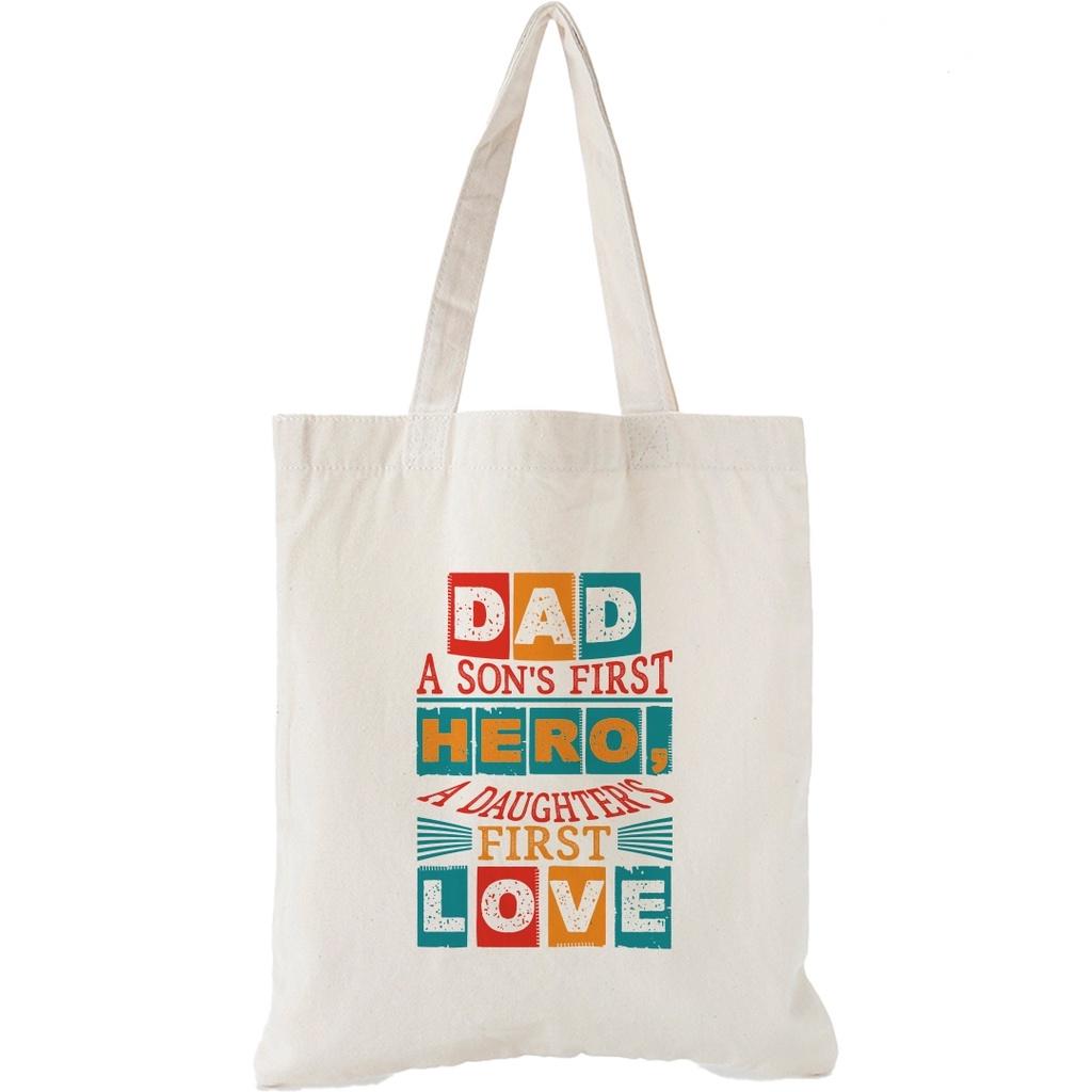 Túi vải Canvas có khóa kéo bộ sưu tập MYLOVE DADDY nhiều kích thước Trương Gia Túi Vải - Túi Canvas - DADDY 07