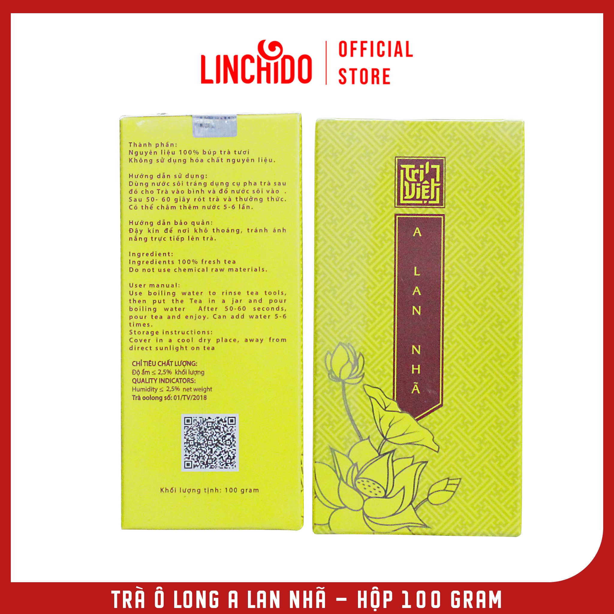 Trà Ô Long A Lan Nhã - Hộp 100 Gram