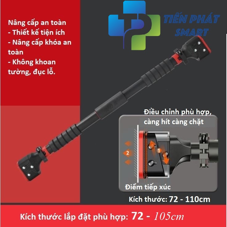 Xà đơn treo tường, gắn cửa 2021 điều chỉnh 72cm-110cm và 93cm-140cm nặng 2kg, 2.8kg -Mẫu TG02