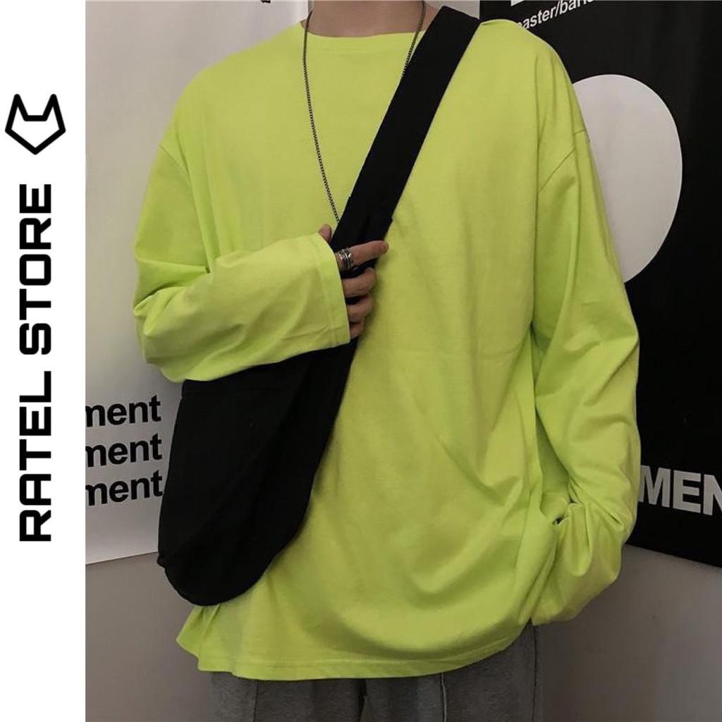 Áo Thun Tay Dài Trơn Basic Form Oversize Unisex Thu Đông