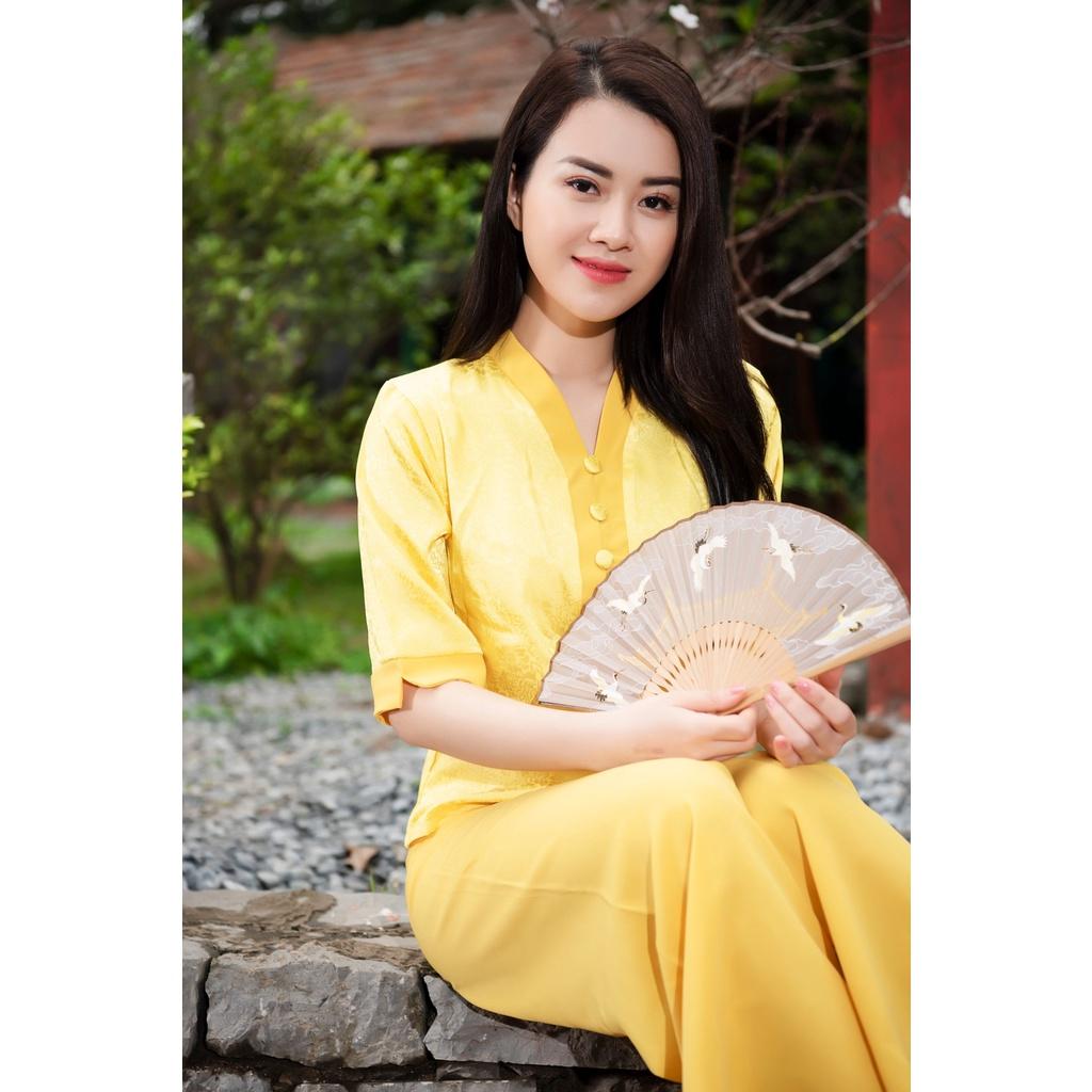 Bộ đi chùa️Hàng Cao Cấp️bộ bà ba, bộ đồ lam cho các Phật tử - Tây Phương