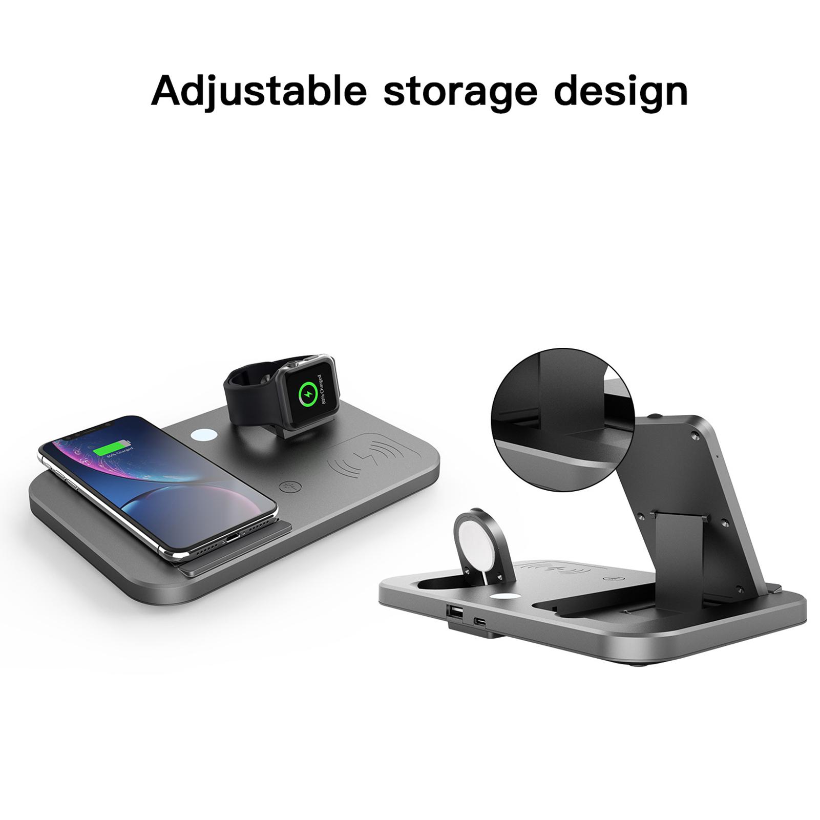 Chân Đế Sạc Không Dây Airpods 5 Trong 1 Nhanh Chóng Thay Thế Cho Iphone12 11 X Xr Xs Samsung Galaxy S9 S8 Iwatch 5 4 3 2 1
