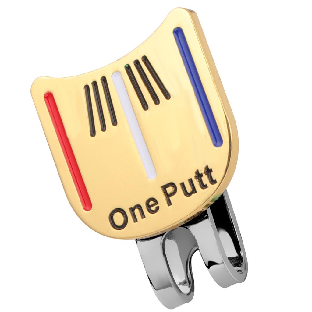 Durable Golf Cap Clip Ball Marker for Golf Cap Visor - One Putt