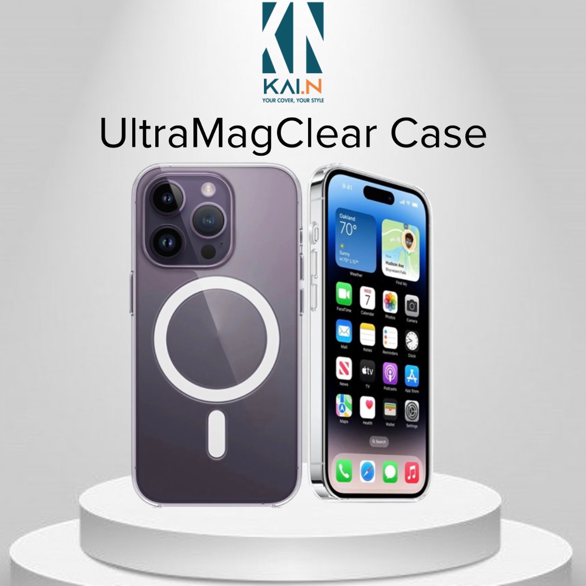 Ốp Lưng Trong Suốt Dành Cho iPhone Kai.N UltraMag Clear Case, Hỗ Trợ Sạc Không Dây Từ Tính_ Hàng Chính Hãng