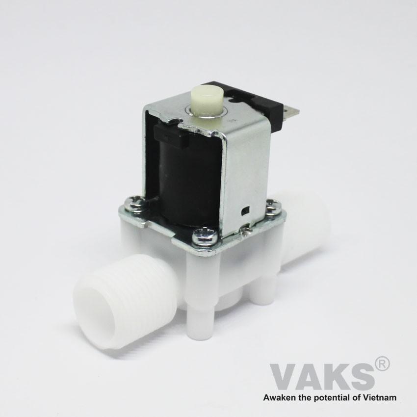 VAN ĐIỆN TỪ VAKS THƯỜNG MỞ (N/O) PHI 21 DÙNG ĐIỆN 12V + NGUỒN, Rất an toàn khi sử dụng trong môi trường nước.