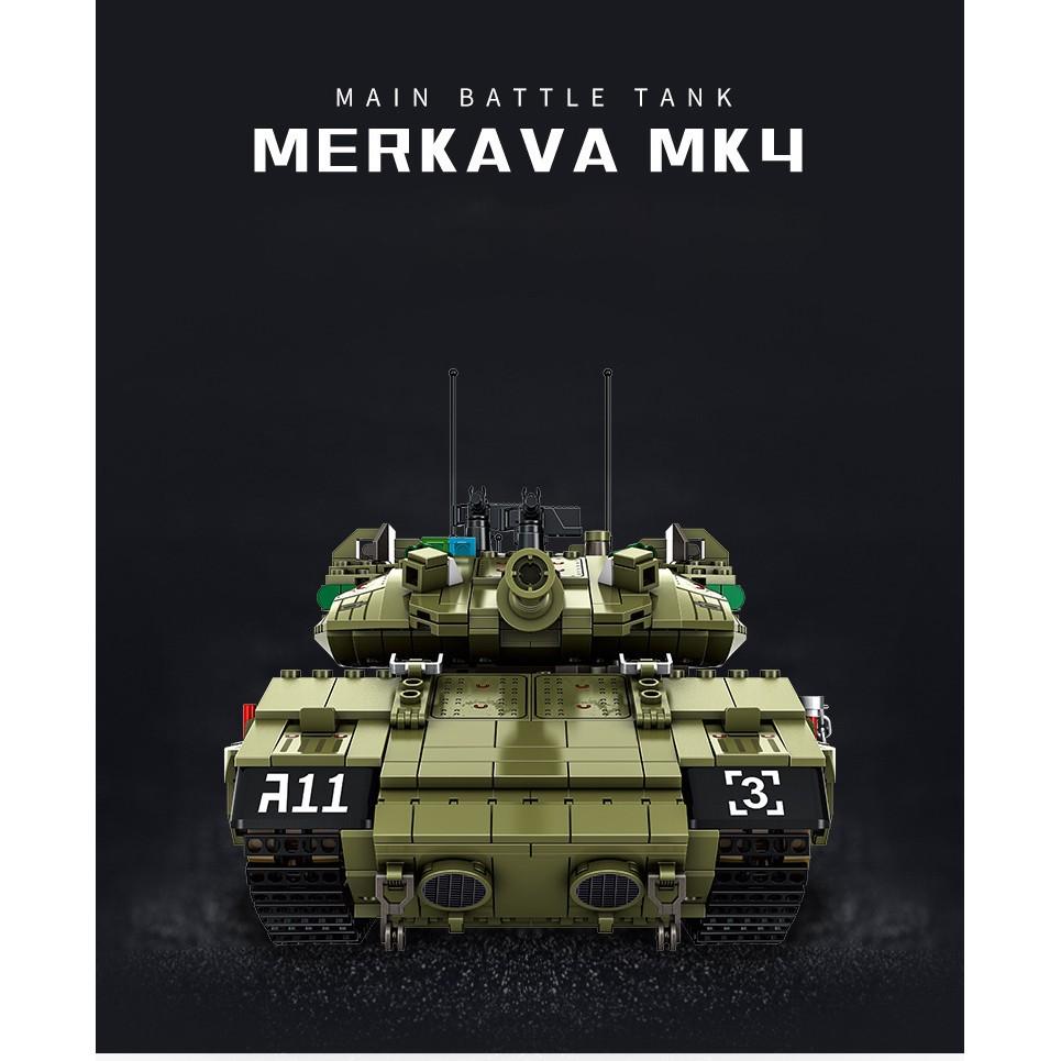 Đồ chơi Lắp ráp Xe Tăng Merkava MK4 - Panlos 632009 Tank Merkava - Xếp hình thông minh - Đồ chơi trí tuệ