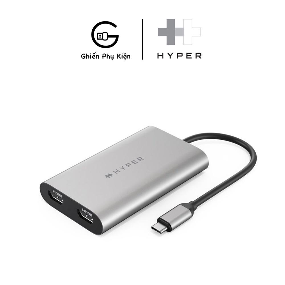 Cổng Chuyển HYPERDRIVE DUAL 4K HDMI (2 MÀN HÌNH) USB-C HUB DÀNH CHO  MACBOOK M1 HDM1 - Hàng Chính Hãng