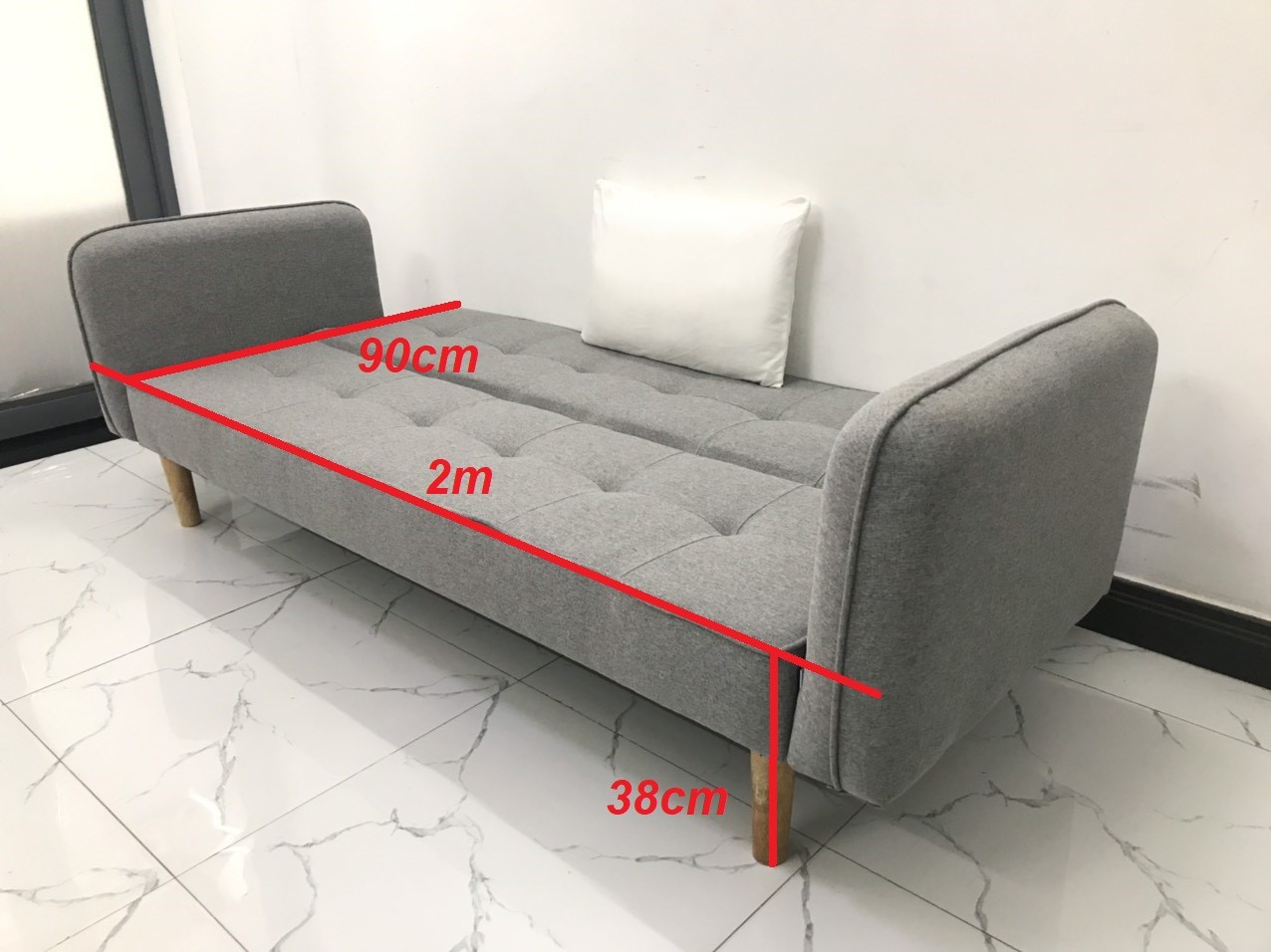 Cả bộ sofa bed L sofa giường tay vin phòng khách salon sivali08 sopha