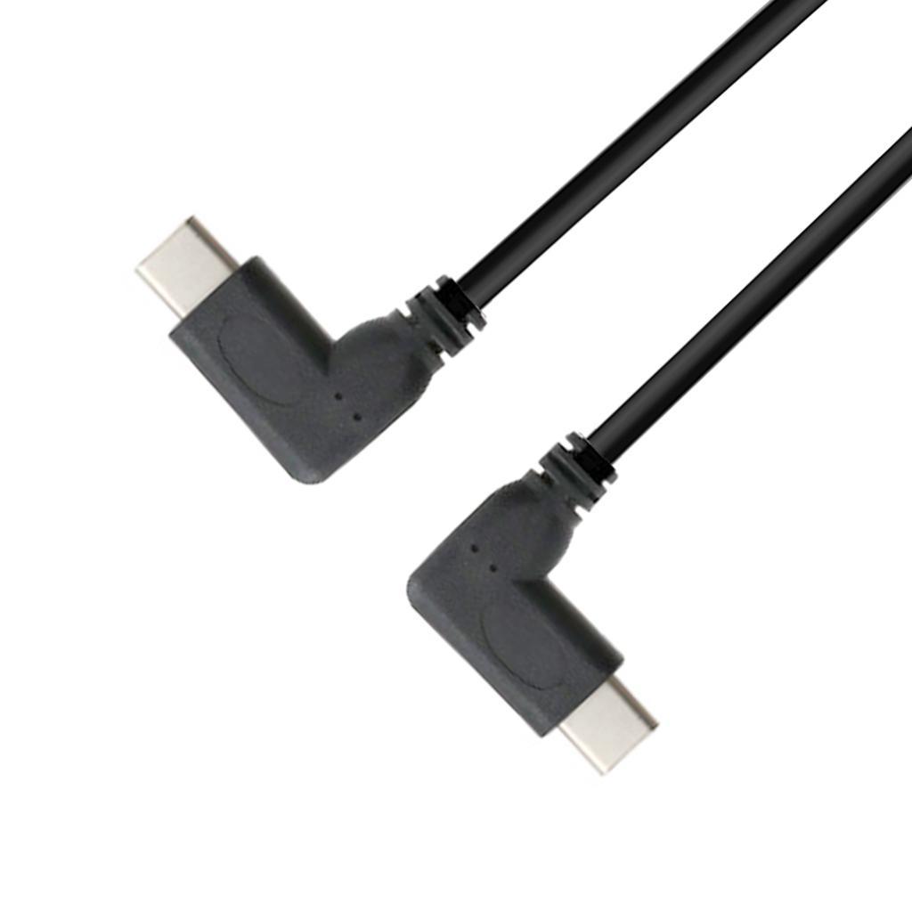 Type C USB 90 Degree Male to USB-C Male 24PIN Extension Cable Cord