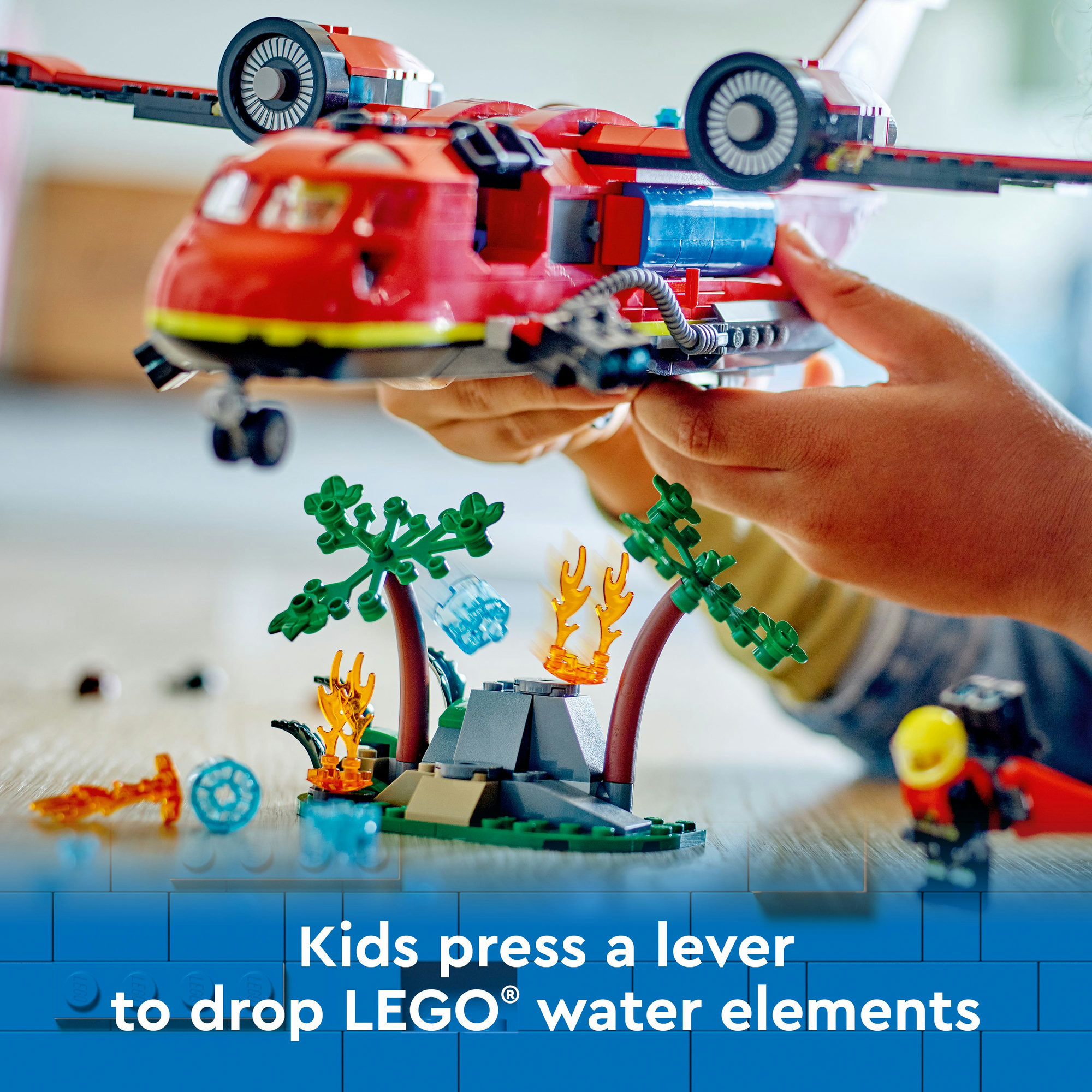 LEGO CITY 60413 Đồ chơi lắp ráp Máy bay cứu hỏa (478 chi tiết)