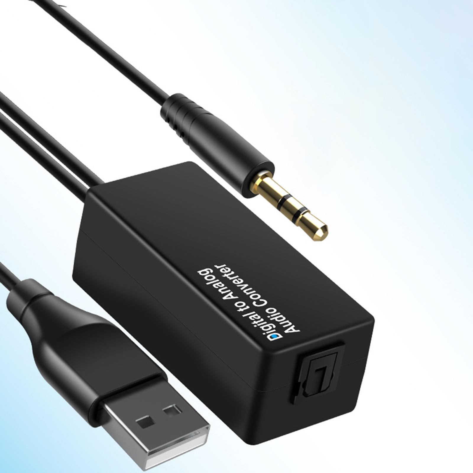 Digital to Analog Audio Adapter ,Home Theater HDTV Amplifier AUX Analog Converter