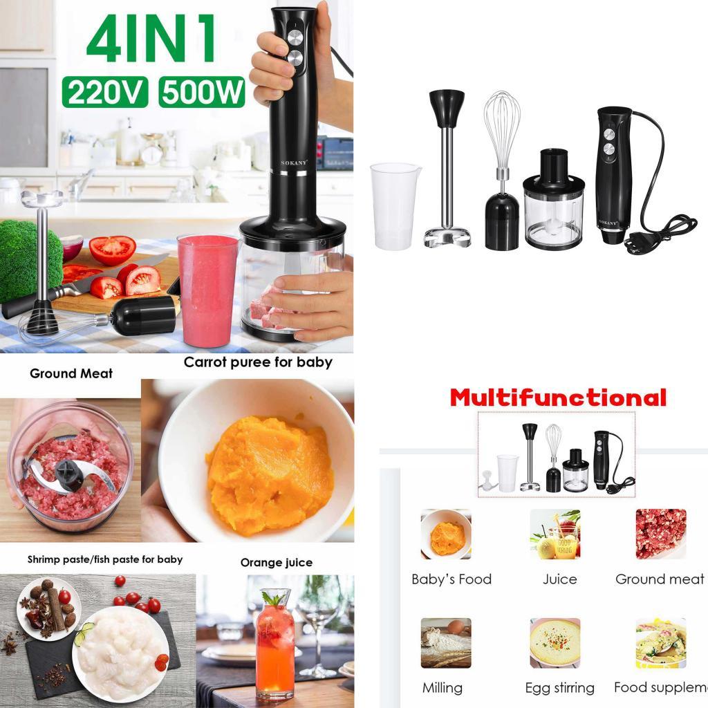Electric Handheld Mixer Whisk Egg Cream Blender Kitchen Gadget 500W EU Plug