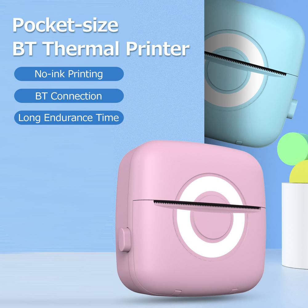 C13 Pocket-size Printer BT Thermal Printer No-ink Printing Long Endurance Time Support Photo Notes Errors Memo Printing