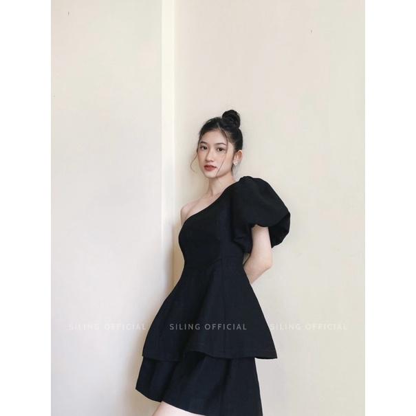 Áo chéo vai tay phồng