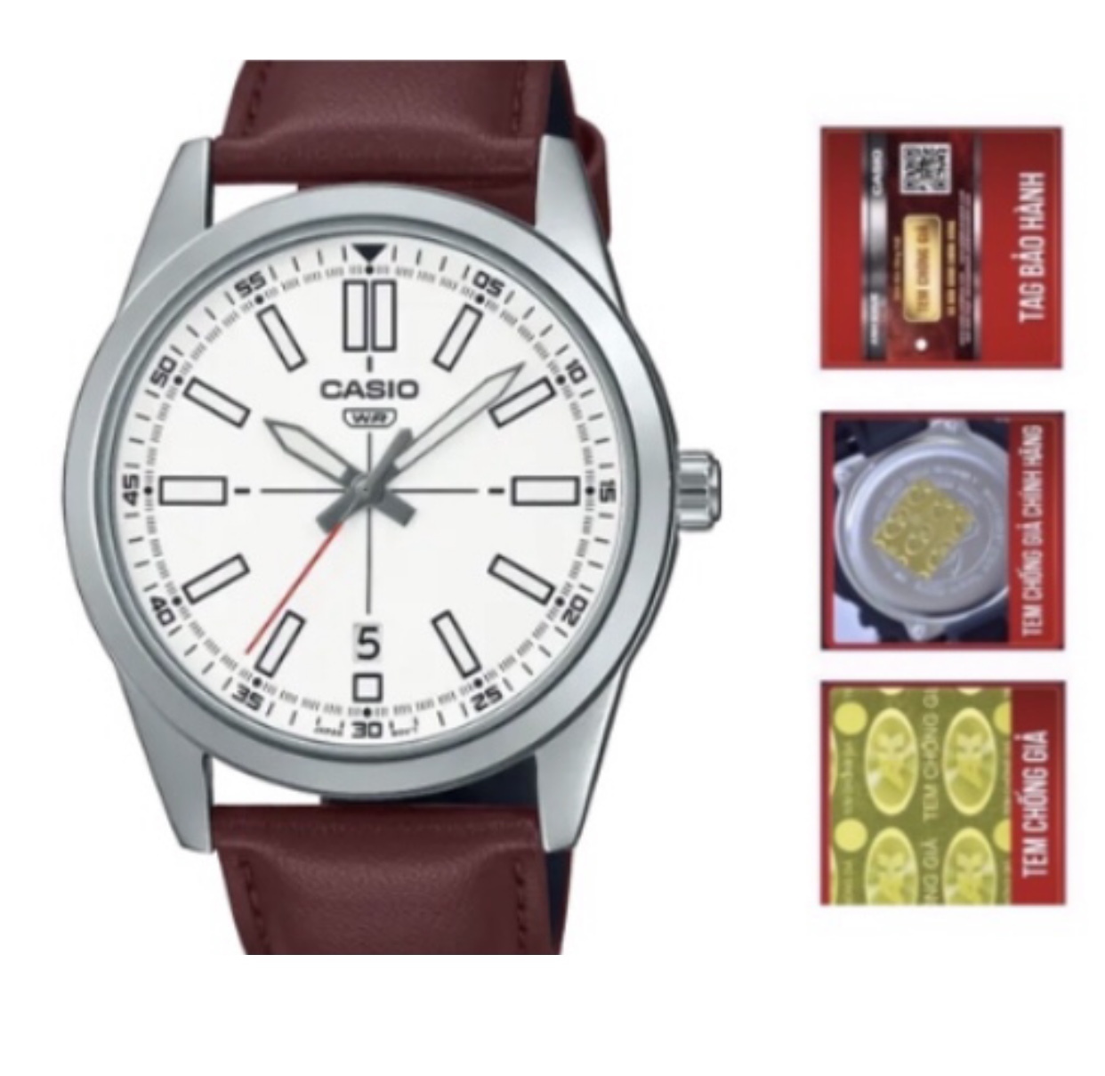 Đồng hồ nam dây da Casio MTP-VD02L-7EUDF