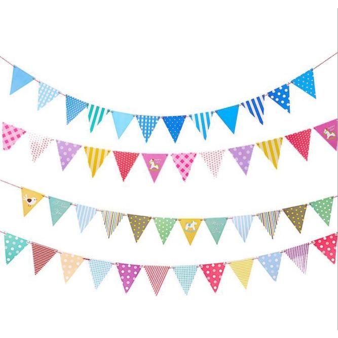 Cờ giấy trang trí sinh nhật - Cờ tam giác party - Cờ HAPPY BIRTHDAY