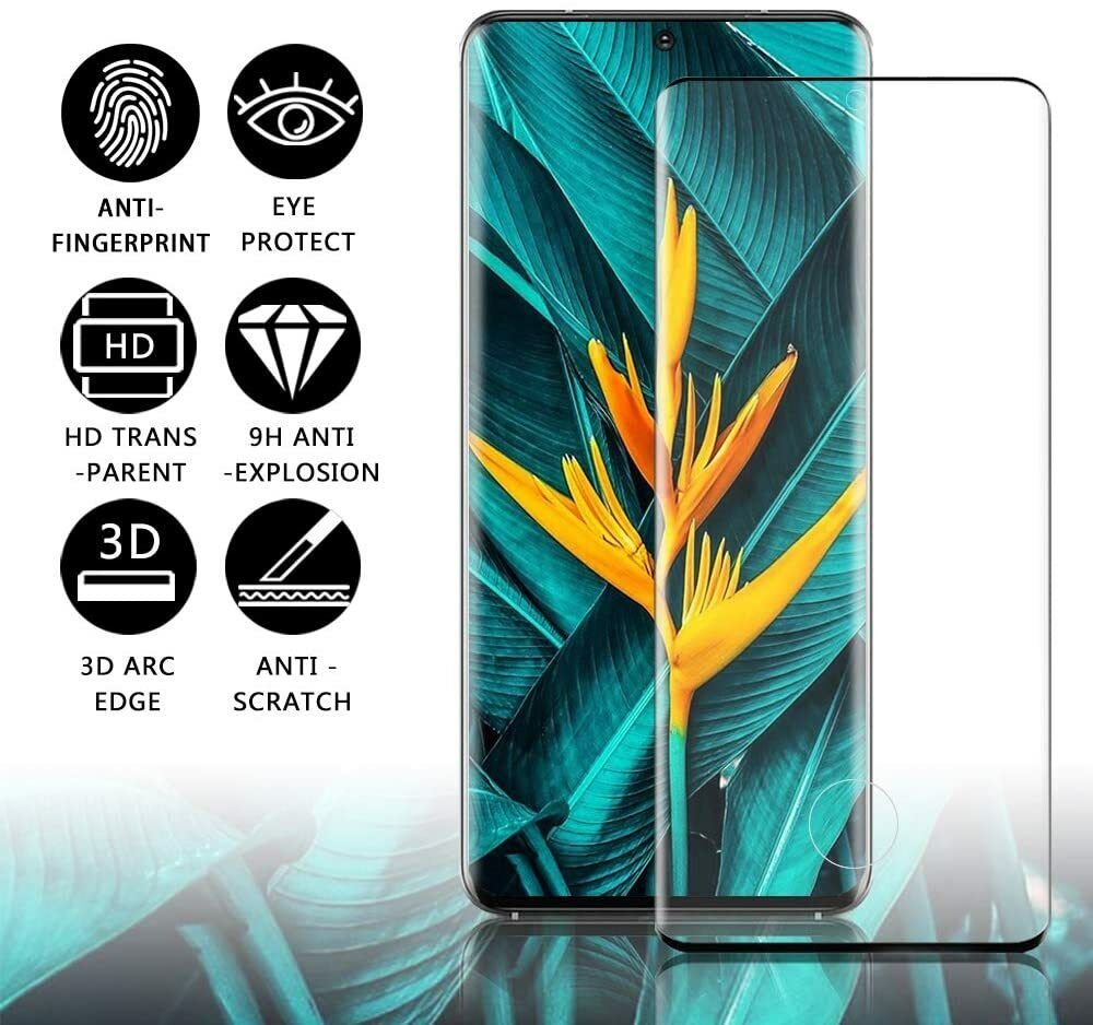 Miếng dán kính cường lực 3D cho Samsung Galaxy S23 / Galaxy S23 Ultra / Galaxy S23 Plus / Galaxy S23+ hiệu Kuzoom Protective Glass - mỏng 0.3mm, vát cạnh 2.5D, độ cứng 9H, viền cứng mỏng - Hàng nhập khẩu