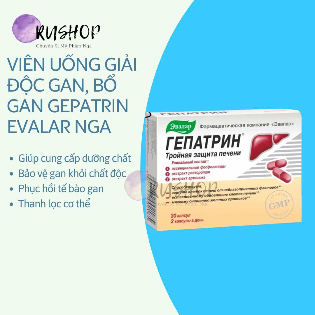 Viên bổ gan Gepatrin Evalar Nga (30vien)