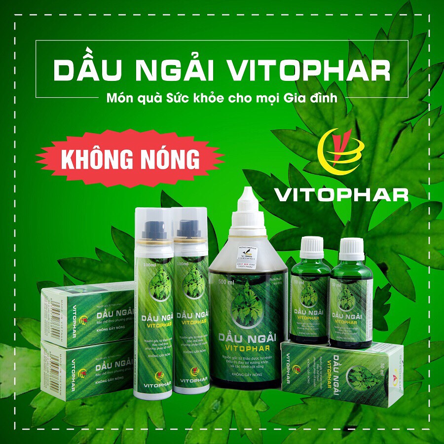 Tinh dầu ngải Victophar hết đau nhức xương khớp dạng xoa 50ml